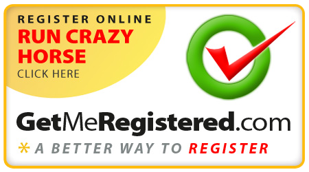 Register Online for the Run Crazy Horse marathon using Get Me Registered dot com, a better way to register.