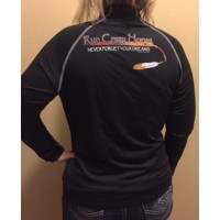 RCH Women's 1/4 Zip pullover-  black with orange print